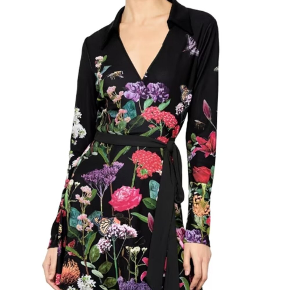 Size 4 Alice + Olivia Millicent Floral Tie-Waist Fit & Flare Minidress NWT